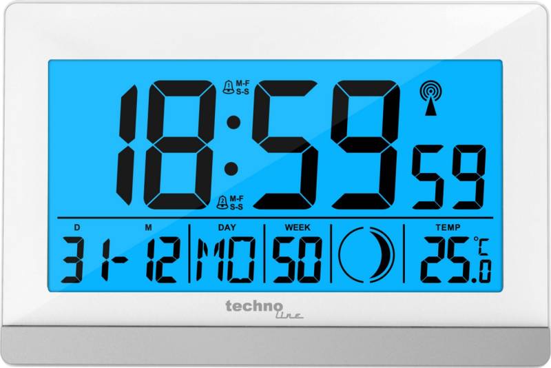 technoline Funkwecker WS 8056 mit 2 Weckalarmen und Mondphasenanzeige technoline Funkwecker WS 8056 mit 2 Weckalarmen und Mondphasenanzeige von technoline