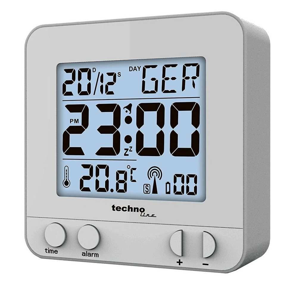 technoline Funkwecker WT 235 Funkwecker silber technoline Funkwecker WT 235 Funkwecker silber von technoline