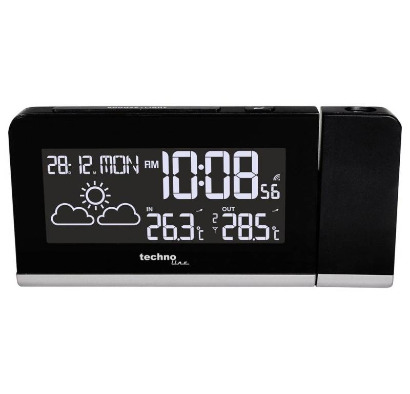 Techno Line Projektionswecker Techno Line WT 539 Funk Wecker digital Schwarz von Techno Line
