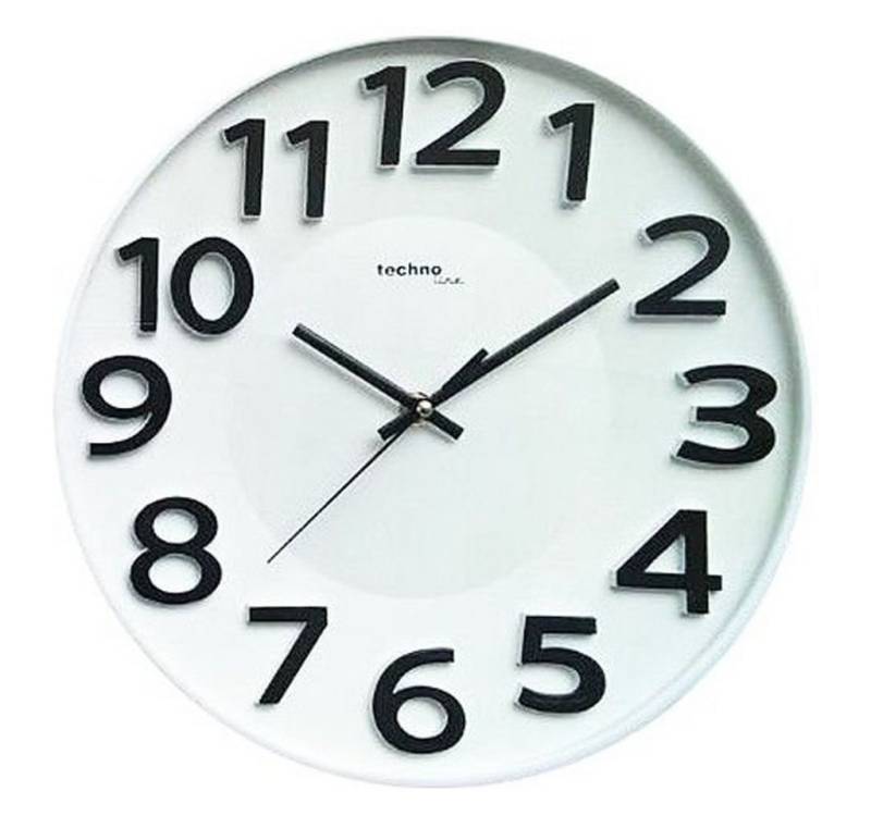 technoline Uhr WT 4100 Wanduhr weiß von technoline