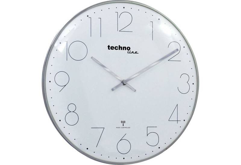 technoline Uhr Wanduhr WT 8240 chrom analog. von technoline