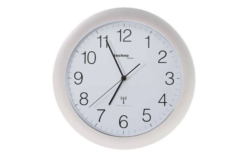 technoline Wanduhr Technoline Funkwanduhr WT 8000 silber technoline Wanduhr Technoline Funkwanduhr WT 8000 silber von technoline