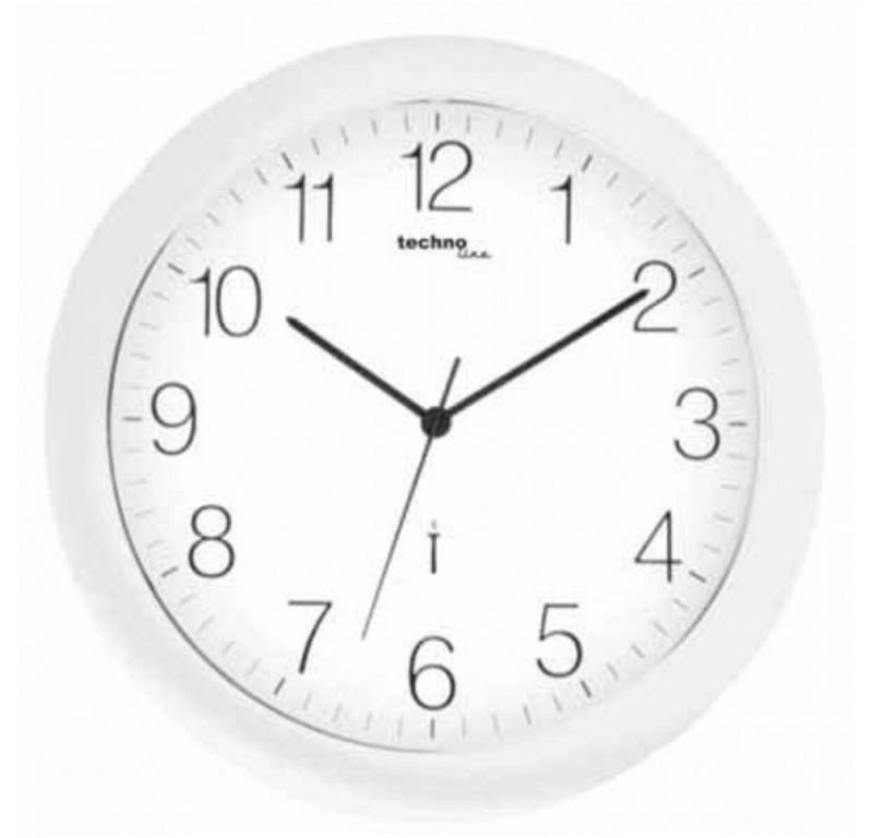 technoline Wanduhr Technoline WT 8000 Weiss Wanduhr von technoline