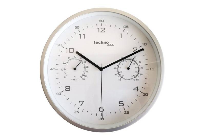 technoline Wanduhr WT 653 (mit Temperatur- und Luftfeuchteanzeige) von technoline