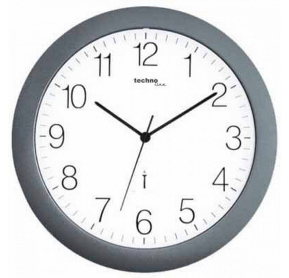 technoline Wanduhr WT-8000 Titan Funkwanduhr rund silber technoline Wanduhr WT-8000 Titan Funkwanduhr rund silber von technoline