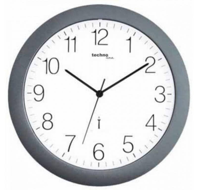 technoline Wanduhr WT-8000 Titan Funkwanduhr rund silber technoline Wanduhr WT-8000 Titan Funkwanduhr rund silber von technoline