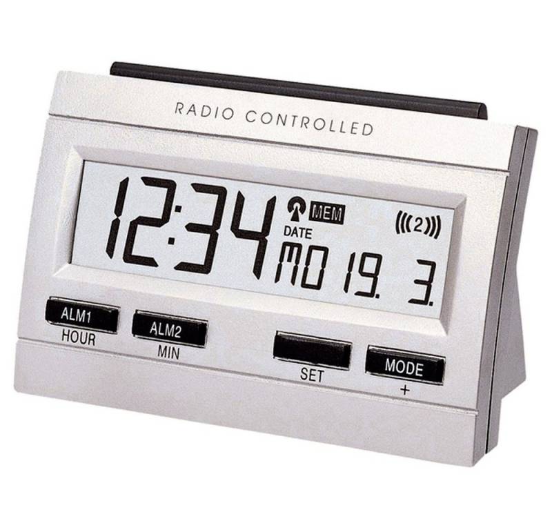 Techno Line Wecker Techno Line 02991 Funk Wecker Silber Alarmzeiten 2 von Techno Line