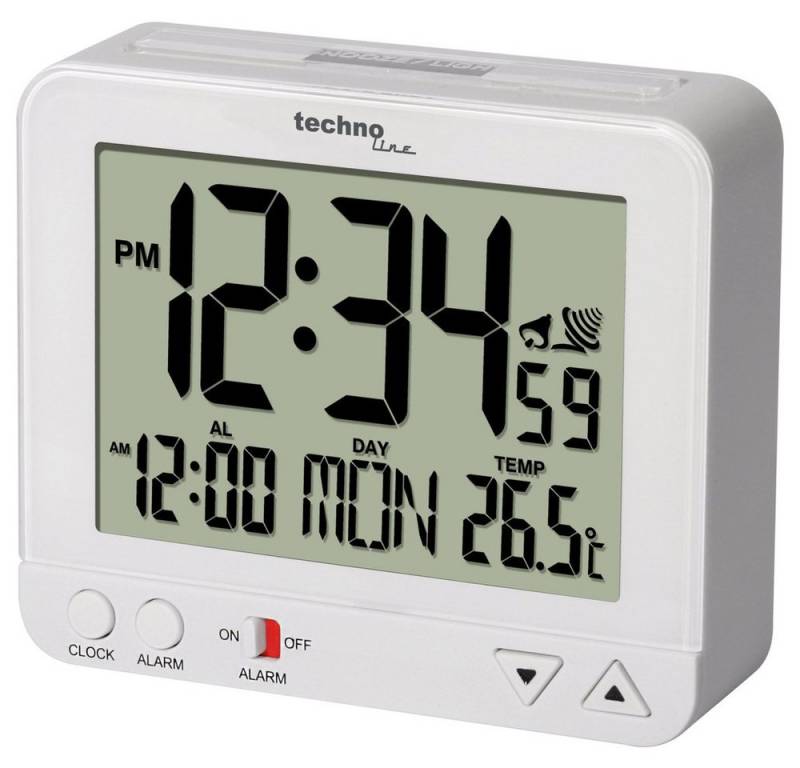 Techno Line Wecker Techno Line WT 195 WHITE Funk Wecker Weiß Alarmzeiten 1 Großes Displa von Techno Line