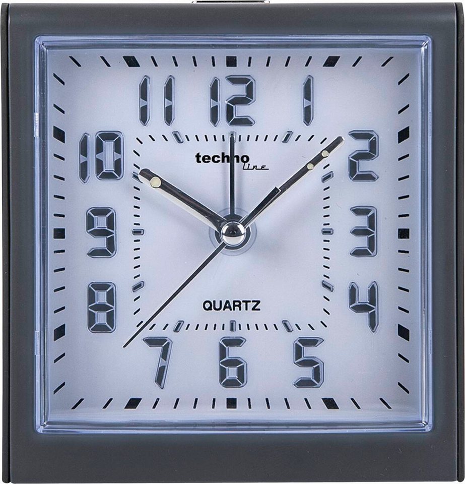 technoline Radiowecker Technoline Quarzwecker Modell E Uhren/Wecker Anthrazit von technoline