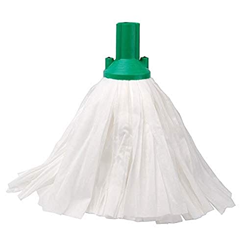 tecman Big White Socket Mop Green – 10 Stück von tecman