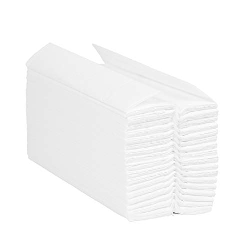Blake & White C-Falz 2-lagige weiße Papiertücher, PS1022 | Purely Smile Einweg-Handtücher für Spender – Ideal für Küchen, Toiletten, Büros und gewerbliche Nutzung | 2400 Stück von Blake & White