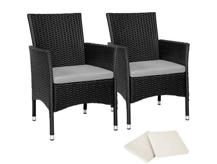 2 Rattansessel inkl. 4 Sitzbezüge von tectake