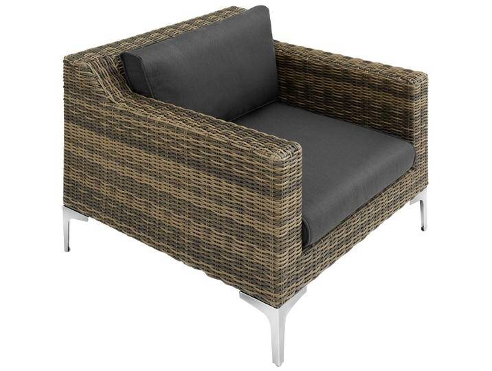 Modulares Rattanset Villanova Aluminium Sessel von tectake