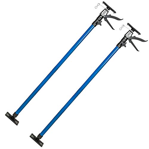 TecTake Deckenstütze Montagestütze mit je 30 kg Tragkraft mit Blitzspanner 115 bis max. 290 cm - Diverse Modelle - (2er Set Blau | Nr. 401692) von tectake