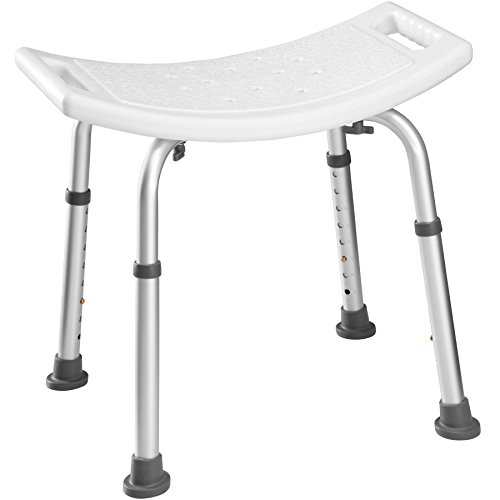 TecTake Duschhocker Duschbank Badewannen Einstiegshilfe Badewannenstufe aus Aluminiumgestell | höhenverstellbar - Diverse Modelle - (Hocker rechteckig | Nr. 402510) von tectake