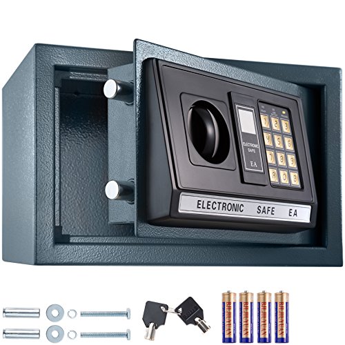 tectake® Massiver Elektronischer Safe Tresor 20 X 31 X 22cm 4,6 kg schwarz inklusive 4 Batterien von tectake