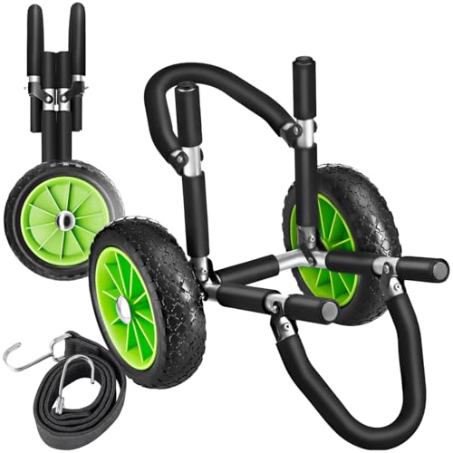 tectake® Transportwagen klappbar für Surfbrett, Transporter für Stand Up Paddling Board, Kanu Boot oder Kajak aufblasbar, Trolley für Schlauchboot, Buggy für SUP, Surfbrett Zubehör - Einzel von tectake