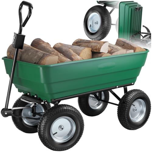 tectake® Bollerwagen, Handwagen, Transporter mit Kippfunktion, Rollwagen mit Lenkachse, Trolley, als Einkaufswagen, Bastelwagen, Transportkarre, Gartenwagen, Einkaufstrolley - Belastbarkeit 300kg tectake® Bollerwagen, Handwagen, Transporter mit Kippfunktion, Rollwagen mit Lenkachse, Trolley, als Einkaufswagen, Bastelwagen, Transportkarre, Gartenwagen, Einkaufstrolley - Belastbarkeit 300kg von tectake