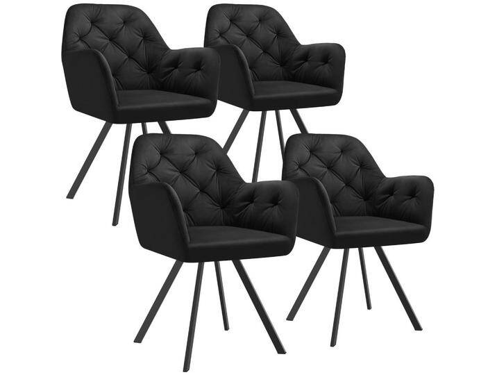 tectake ARMLEHNSTUHL, Schwarz, Kunststoff, 58x87x58 cm, Esszimmer, Stühle, Esszimmerstühle, Armlehnenstühle von tectake