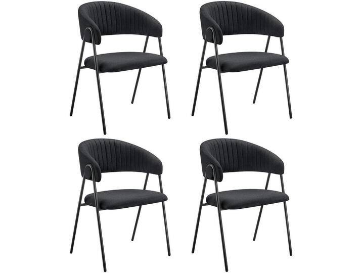 tectake ARMLEHNSTUHL, Schwarz, Kunststoff, Pappel, 60x85x58 cm, Esszimmer, Stühle, Esszimmerstühle, Vierfußstühle von tectake