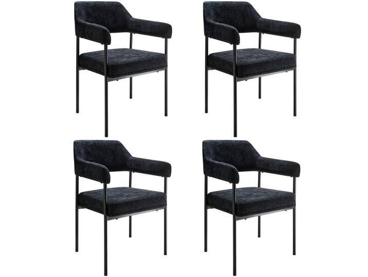 tectake ARMLEHNSTUHL, Schwarz, Schwarz, Pappel, 58x85x62 cm, Esszimmer, Stühle, Esszimmerstühle, Armlehnenstühle von tectake
