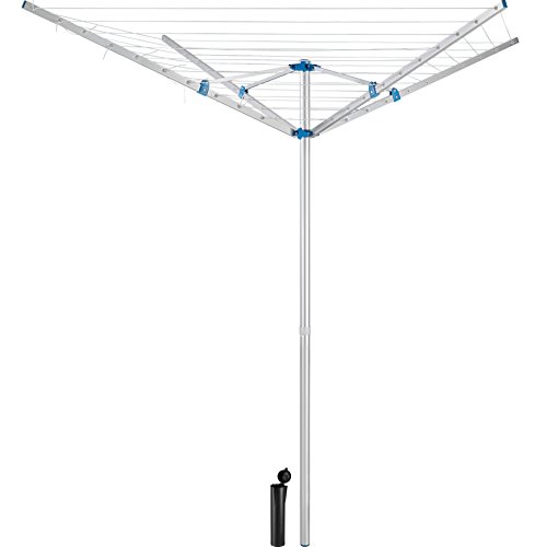 tectake Aluminium Wäschespinne Wäscheschirm | 4 Tragarme | Stufenlos höhenverstellbar - Diverse Modelle (Typ 1 | Nr. 402719) von tectake