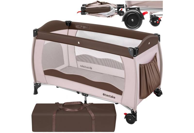 tectake Baby-Reisebett Kinder Reisebett, klappbar von tectake
