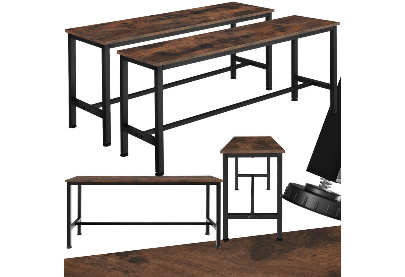tectake Bank 2er Set Sitzbank, Industrial Style tectake Bank 2er Set Sitzbank, Industrial Style von tectake