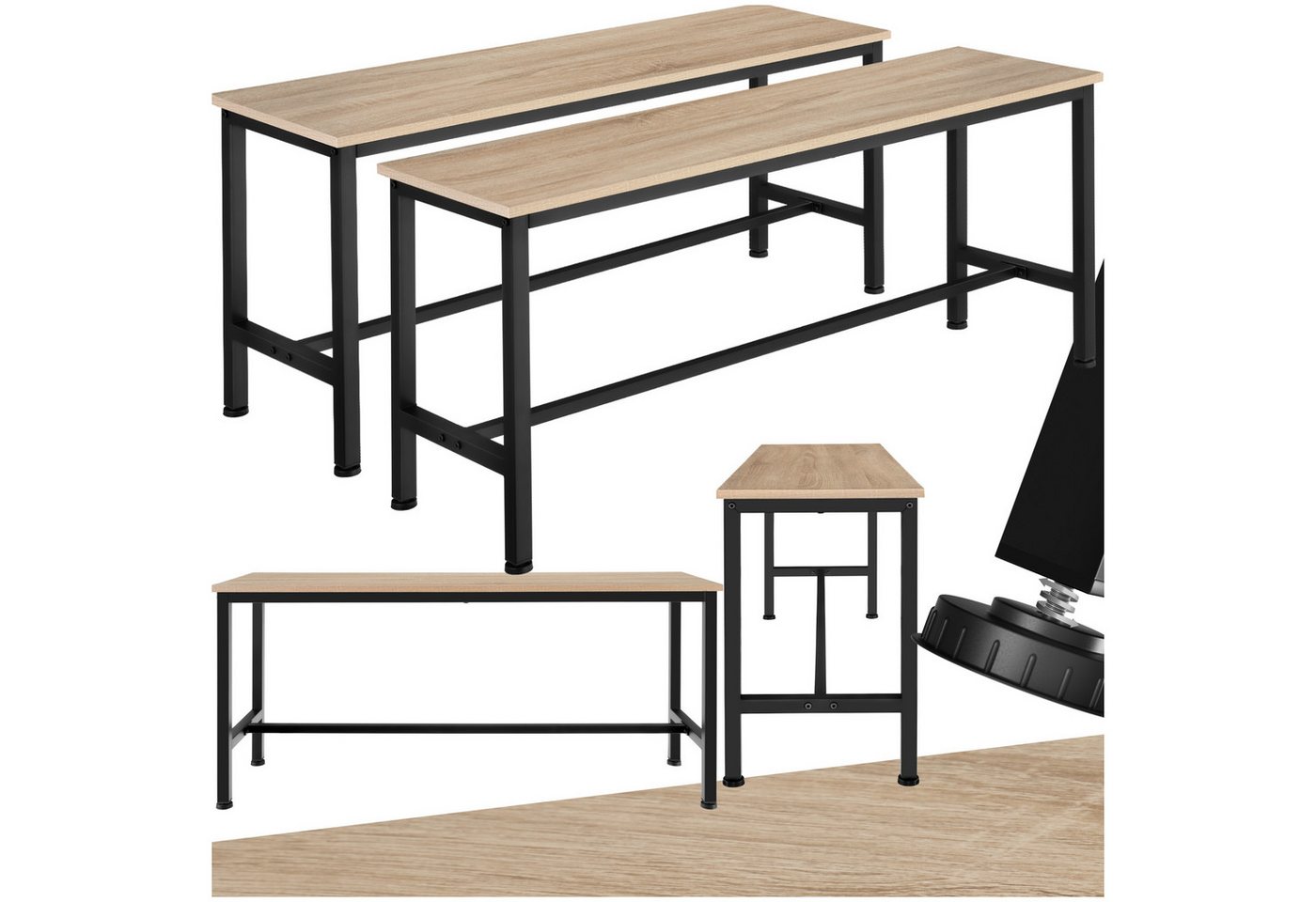 tectake Bank 2er Set Sitzbank, Industrial Style tectake Bank 2er Set Sitzbank, Industrial Style von tectake