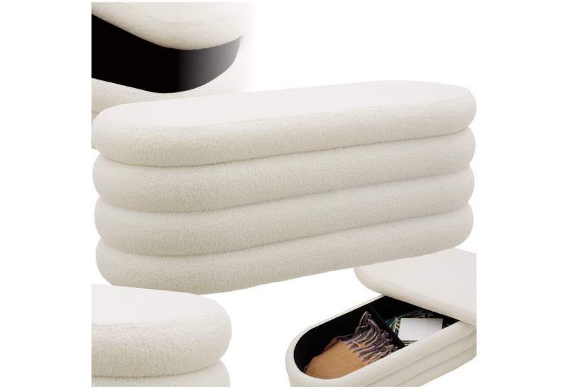 tectake Bank Polsterbank, mit Samt oder Bouclé von tectake