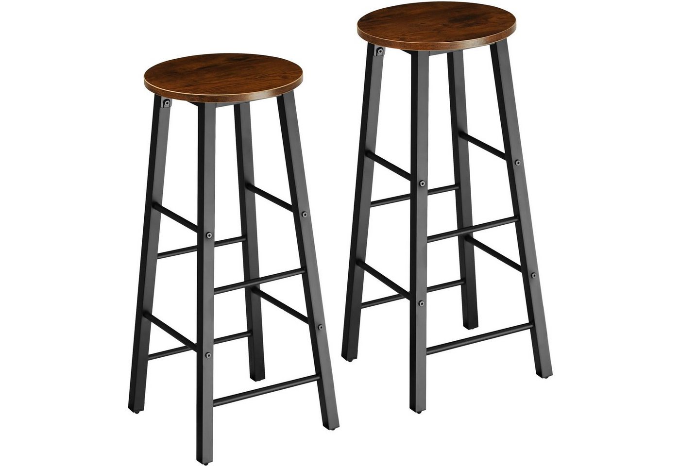 tectake Barhocker 2er Set Barhocker, Industrial Style von tectake
