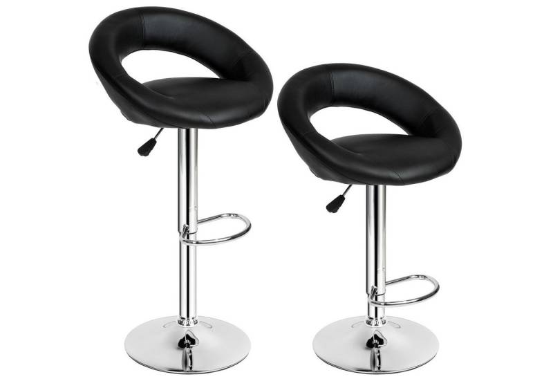 tectake Barhocker 2er Set Barhocker, gepolstert mit Rückenlehne von tectake