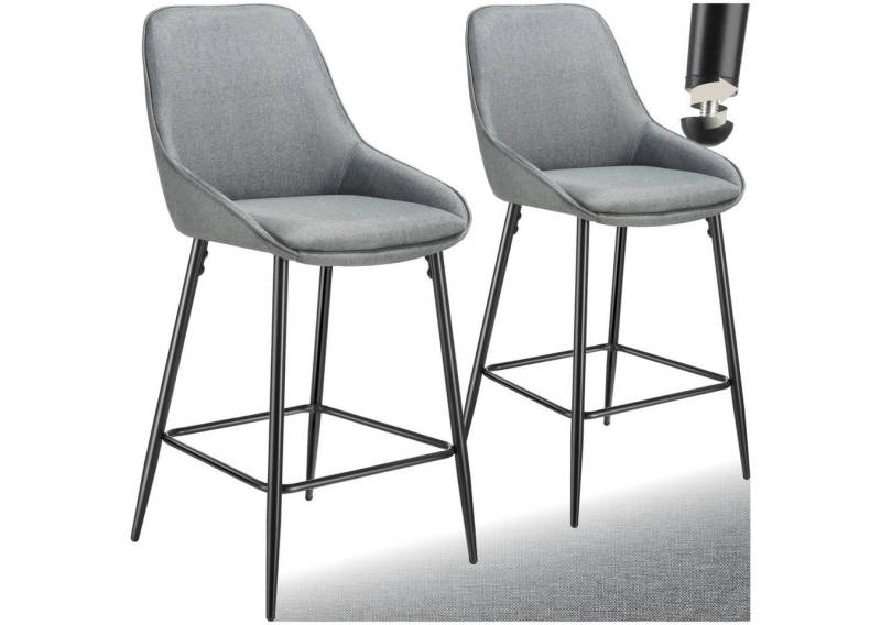 tectake Barhocker Thekenstuhl, gepolstert, weicher Bezug von tectake