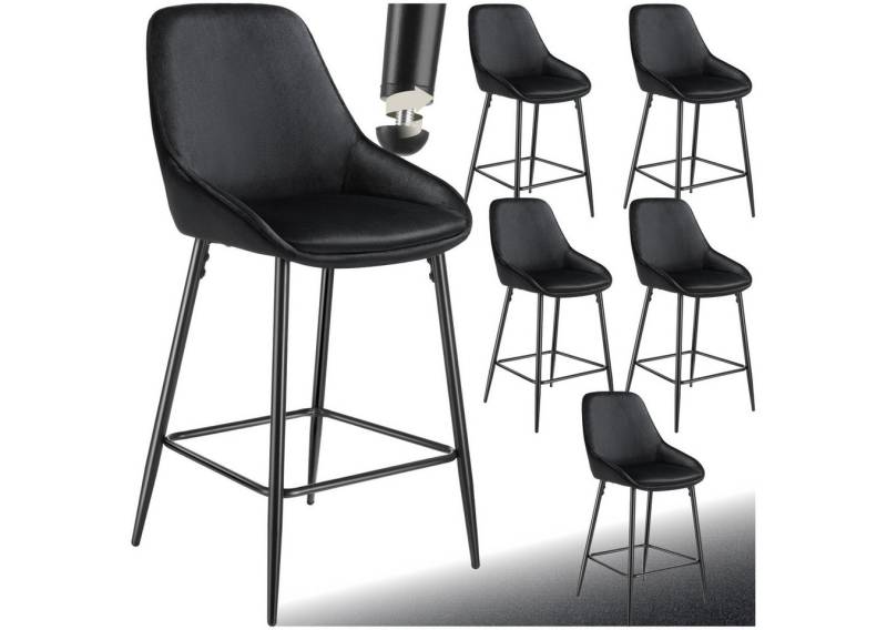 tectake Barhocker Thekenstuhl Siera mit Rückenlehne, 49 x 54 x 100 cm, Belastbarkeit 120 kg von tectake