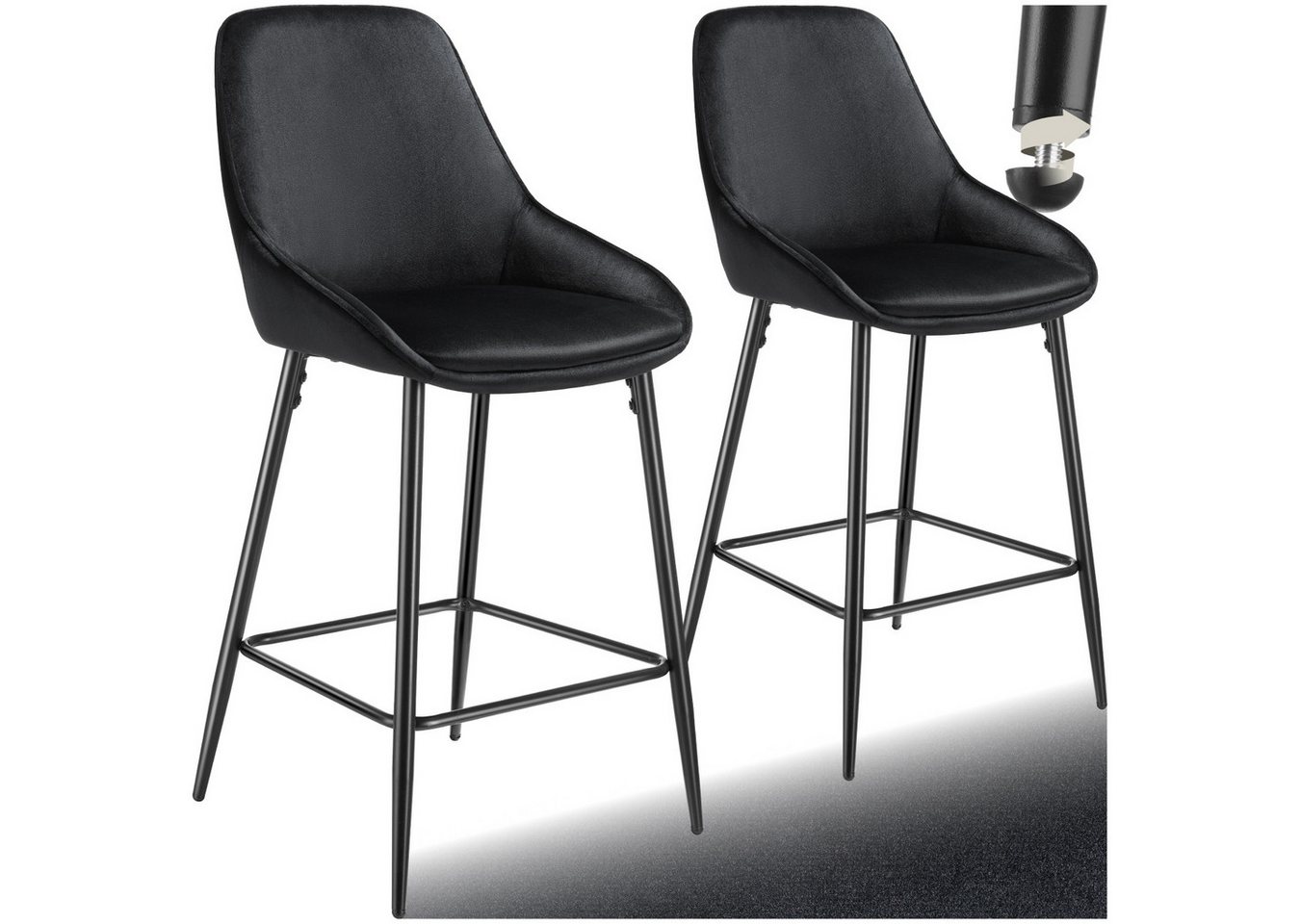 tectake Barhocker Thekenstuhl, gepolstert, weicher Bezug tectake Barhocker Thekenstuhl, gepolstert, weicher Bezug von tectake