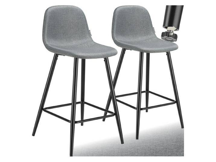 tectake Barhocker Thekenstuhl, robuster Webstoff, gepolstert, grau schwarz, 2er Set tectake Barhocker Thekenstuhl, robuster Webstoff, gepolstert, grau schwarz, 2er Set von tectake