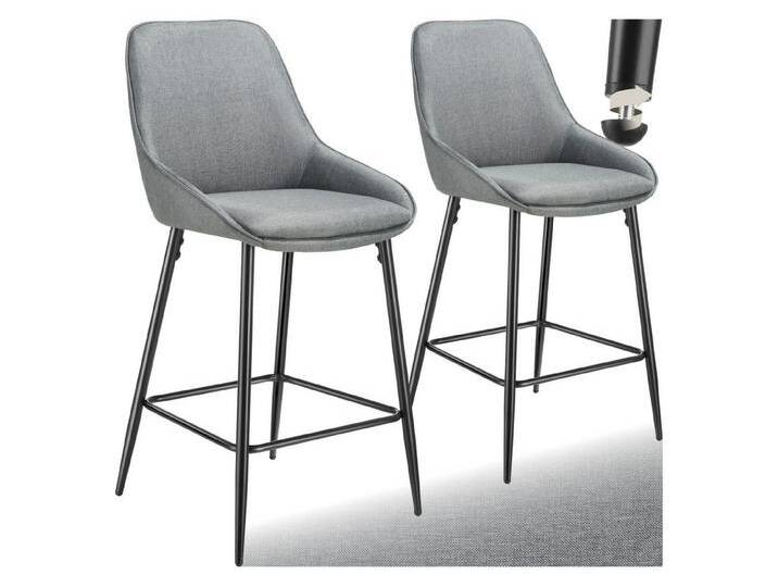 tectake Barhocker Thekenstuhl Siera mit Rückenlehne, 49 x 54 x 100 cm, Belastbarkeit 120 kg, grau schwarz, 2er Set, Webstoff Grau/Schwarz tectake Barhocker Thekenstuhl Siera mit Rückenlehne, 49 x 54 x 100 cm, Belastbarkeit 120 kg, grau schwarz, 2er Set, Webstoff Grau/Schwarz von tectake
