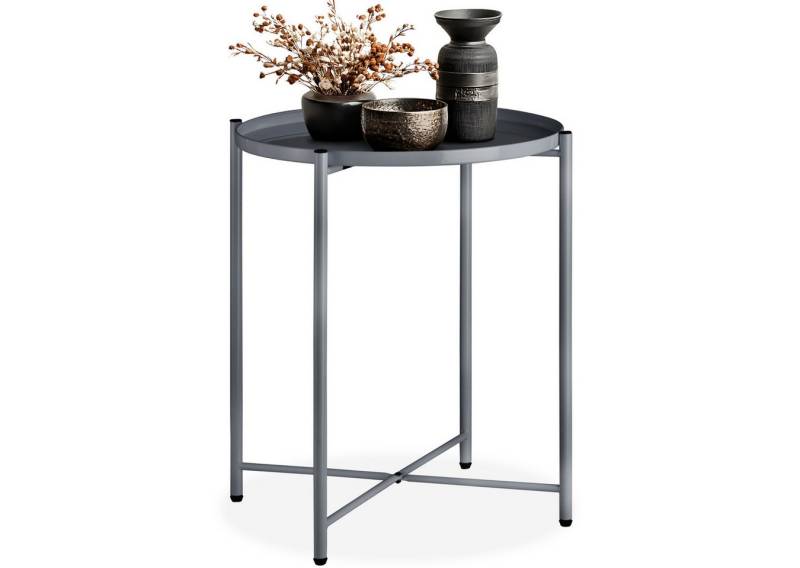 tectake Beistelltisch Chester (1-St., 1 tlg), Abnehmbare Ablagefläche in Tablettform mit schützendem Rand von tectake