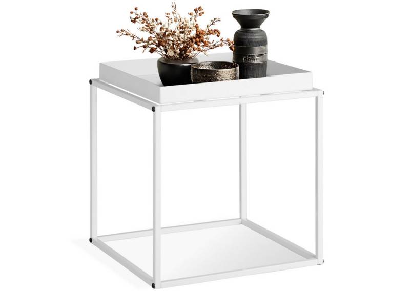 tectake Beistelltisch Couchtisch Cambridge 40x40x44cm (1-St., 1 tlg), Stapelbarer Beistelltisch im trendigen Retro-Look von tectake
