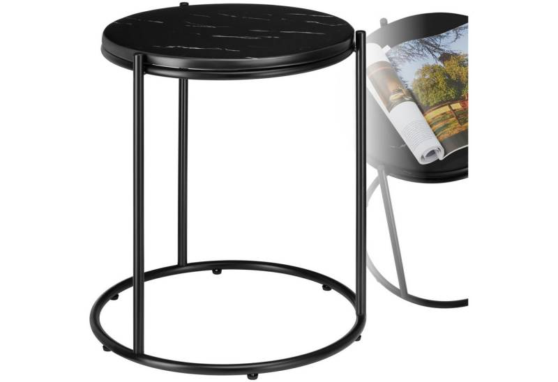 tectake Beistelltisch Couchtisch Ellsa, hochwertige Marmorplatten, solide Stahlgestelle, höhenverstellbare Kunststofffüße, Belastbarkeit 12 kg tectake Beistelltisch Couchtisch Ellsa, hochwertige Marmorplatten, solide Stahlgestelle, höhenverstellbare Kunststofffüße, Belastbarkeit 12 kg von tectake