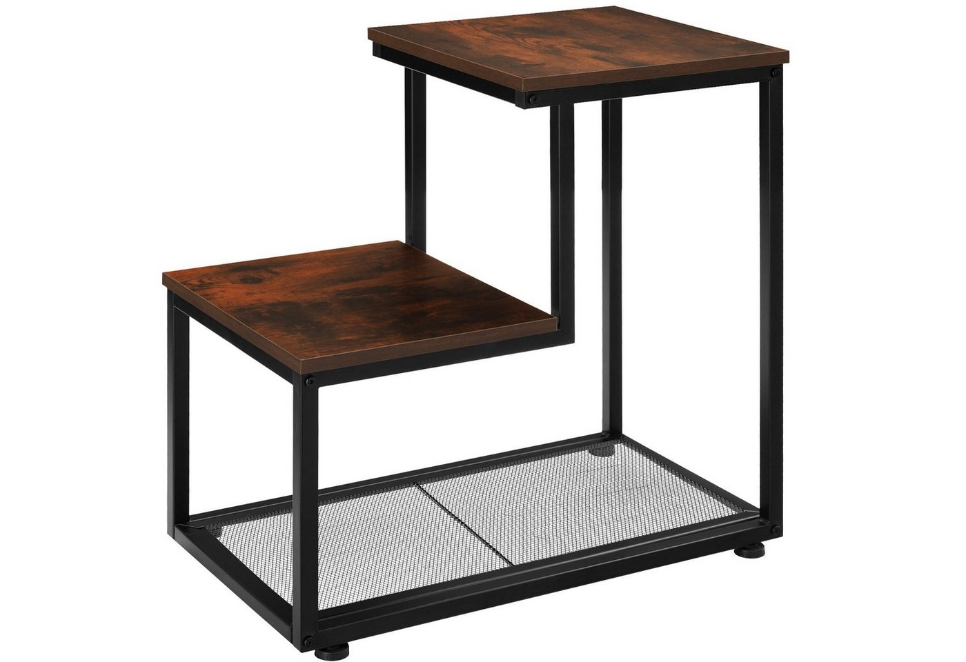 tectake Beistelltisch Couchtisch Halifax 60,5x35,5x60,5cm (1-St., 1 tlg), Repräsentativer Beistelltisch im trendigen Industrie-Design von tectake