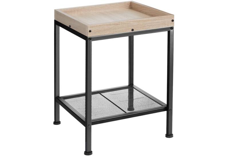 tectake Beistelltisch Couchtisch Rochester 41,5x41x56cm (1-St., 1 tlg), Rechteckiger Beistelltisch im rustikalen Industrie-Design von tectake