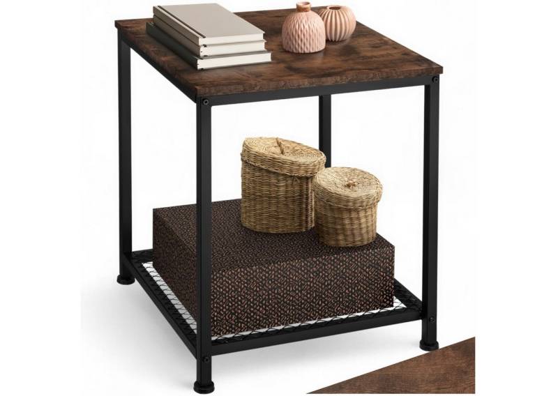 tectake Beistelltisch Derby (1-St., 1 tlg), Ablage aus MDF-Platte mit schöner Maserung von tectake