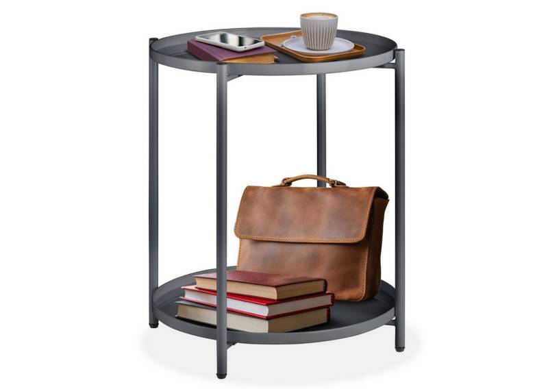 tectake Beistelltisch Oxford (1-St., 1 tlg), Abnehmbare Ablageflächen in Tablettform mit schützendem Rand von tectake