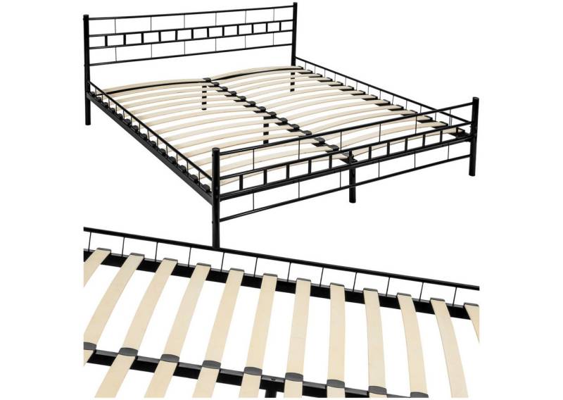 tectake Bettgestell Metallbett, robustes Stahlgestell von tectake