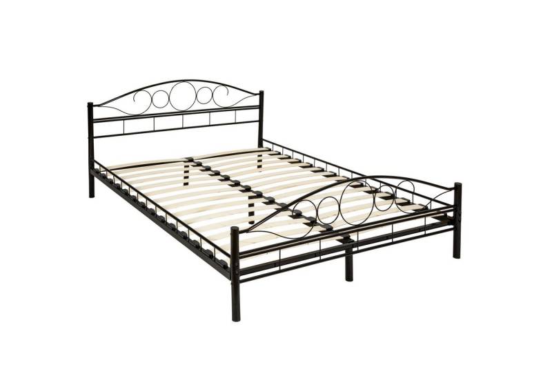 tectake Bettgestell Metallbett, robustes Stahlgestell von tectake