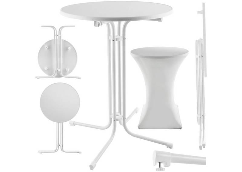 tectake Bistrotisch Stehtisch (1-St., 1 tlg), Stehtisch mit klappbarem Gestell für schnellen Auf- und Abbau von tectake