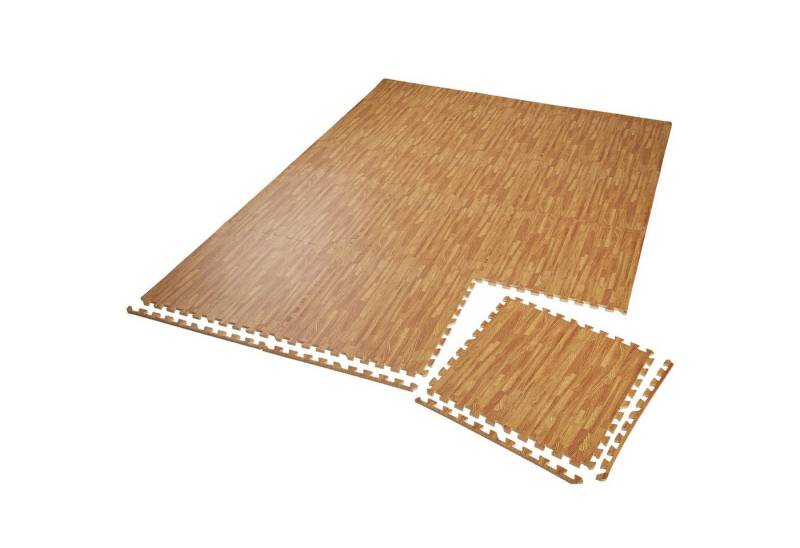 tectake Bodenschutzmatte Schutzmattenset, 12er Set mit 24 Randstücken, 12-teilig mit 24 Randstücken von tectake