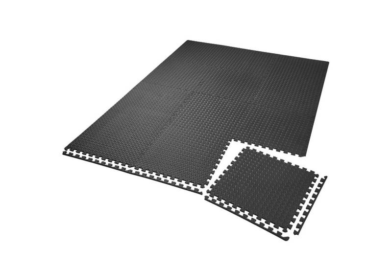 tectake Bodenschutzmatte Schutzmattenset, 12er Set mit 24 Randstücken, 12-teilig mit 24 Randstücken von tectake