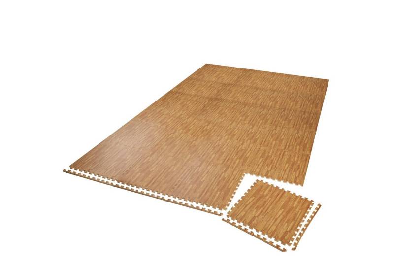tectake Bodenschutzmatte Schutzmattenset, 24er Set mit 48 Randstücken, 24-teilig mit 48 Randstücken von tectake